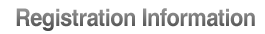 Registration Information